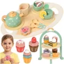 Kép 1/13 - Children's tea set + Kruzzel 26418 cake stand