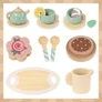 Kép 5/13 - Children's tea set + Kruzzel 26418 cake stand