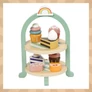 Kép 10/13 - Children's tea set + Kruzzel 26418 cake stand