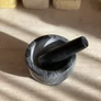 Kép 9/13 - Márvány Mozsár 12.5x9 cm 2 kg + Mozsártörő (13.5 cm) Fűszerekhez