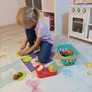 Kép 11/12 - Játék zöldségek és gyümölcsök bevásárlókosárral