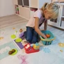 Kép 10/12 - Játék zöldségek és gyümölcsök bevásárlókosárral
