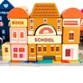 Kép 8/16 - Wooden blocks 115 pcs - city 23519