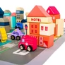 Kép 9/16 - Wooden blocks 115 pcs - city 23519