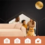 Kép 13/15 - Ruhhy 26184 beige sofa cover 190-230cm