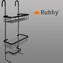 Kép 2/11 - Hanging shower shelf - black