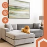 Kép 11/14 - Sofa cover 145-185cm dark gray Ruhhy 26037