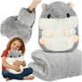 Kép 1/8 - Hamster - pillow with blanket 2 in 1 Kruzzel 25638