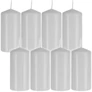 Kép 1/9 - White cylinder candle - set of 8