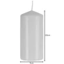 Kép 2/9 - White cylinder candle - set of 8