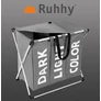 Kép 2/6 - Laundry basket - 3 compartments on a foldable frame