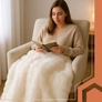 Kép 7/9 - Blanket 1.6x1m white Ruhhy 26493