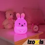 Kép 7/8 - RGB night lamp with remote control - rabbit Izoxis 26204