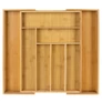 Kép 11/14 - Bambusz Evőeszköztartó 6-8 Rekesz Kihúzható 33.5-50x45.5x5cm