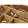 Kép 7/14 - Bambusz Evőeszköztartó 6-8 Rekesz Kihúzható 33.5-50x45.5x5cm
