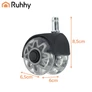 Kép 2/9 - Gray swivel chair wheels, 5 pcs. Ruhhy 25280