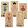 Kép 4/6 - Fa réteges puzzle montessori testépítő fiú fiú