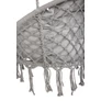Kép 6/6 - Kerti Gólyafészek Hinta Párnával, 80 cm Átmérő, 120 kg Teherbírás, Szürke