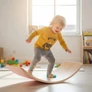 Kép 5/6 - LULILO Ajlo gyermek filc hintaló egyensúlyozó tábla rózsaszínű