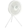 Kép 1/6 - Vezeték Nélküli Asztali Ventilátor, 4000 mAh, 4 Sebesség, Távirányítóval, Fehér