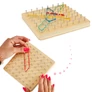 Kép 3/6 - Geoboard geoplan fa kirakós létrehozása formák gumiszalagokkal