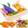 Kép 1/10 - Set of fruits vegetables wooden cutting board Z23543
