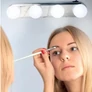 Kép 2/6 - 4 LED-es öntapadós elemes Smink Tükörvilágítás, fehér 