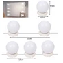 Kép 5/6 - 10 LED-es Smink Tükörvilágítás, hideg fehér, nappali és meleg fehér, USB-s