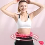 Kép 5/5 - Állítható Karcsúsító hulahopp karika smart Fit súllyal és fém csapággyal, 40-123 cm, rózsaszín