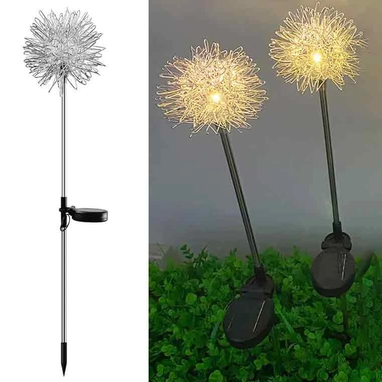 2 db-os Napelemes Pitypang kerti dekoráció, 65 cm magas