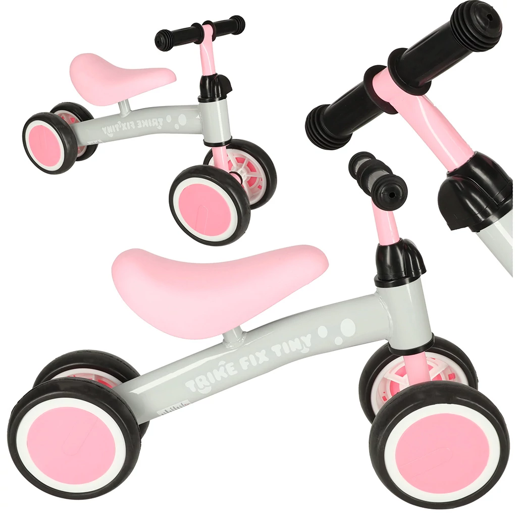 Trike Fix tricikli kisgyerekeknek, állítható kormánnyal, rózsaszín