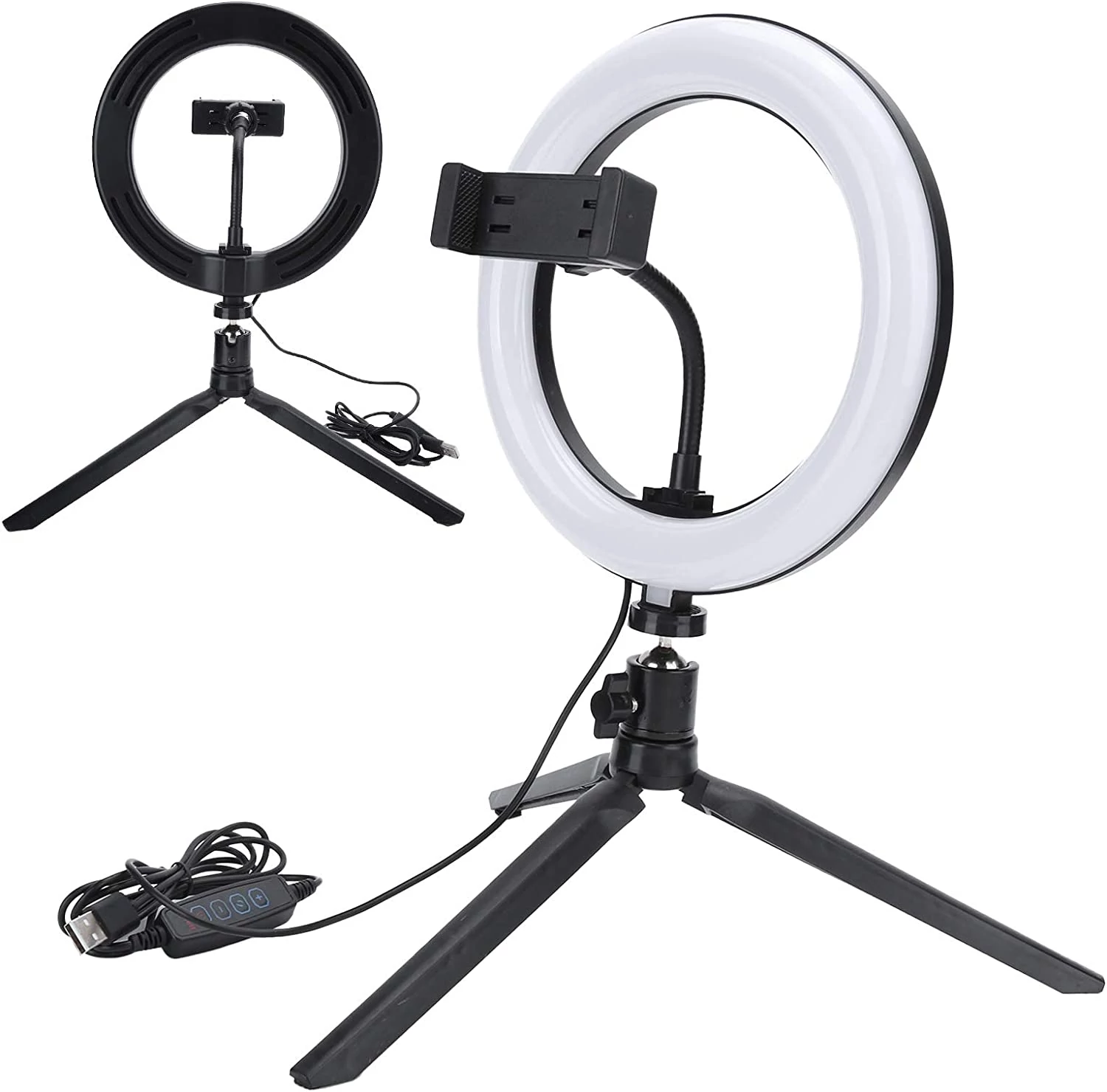 Selfie gyűrűs LED lámpa, 96 LED, 25 cm