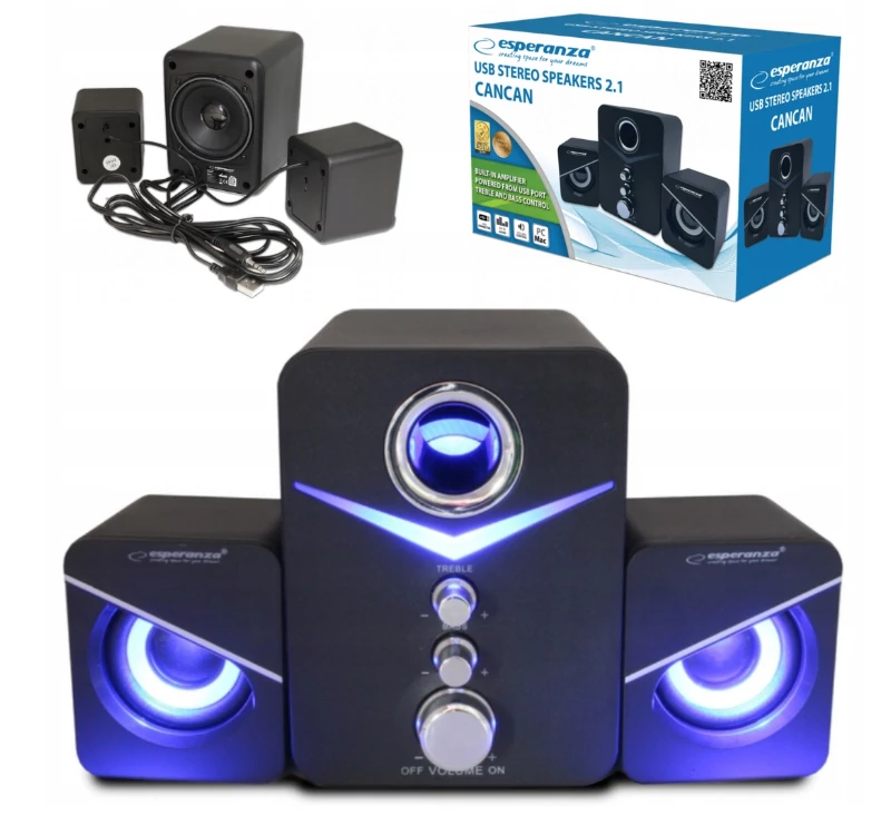 Esperanza 2.1 USB-s hangszóró készlet, 6 W