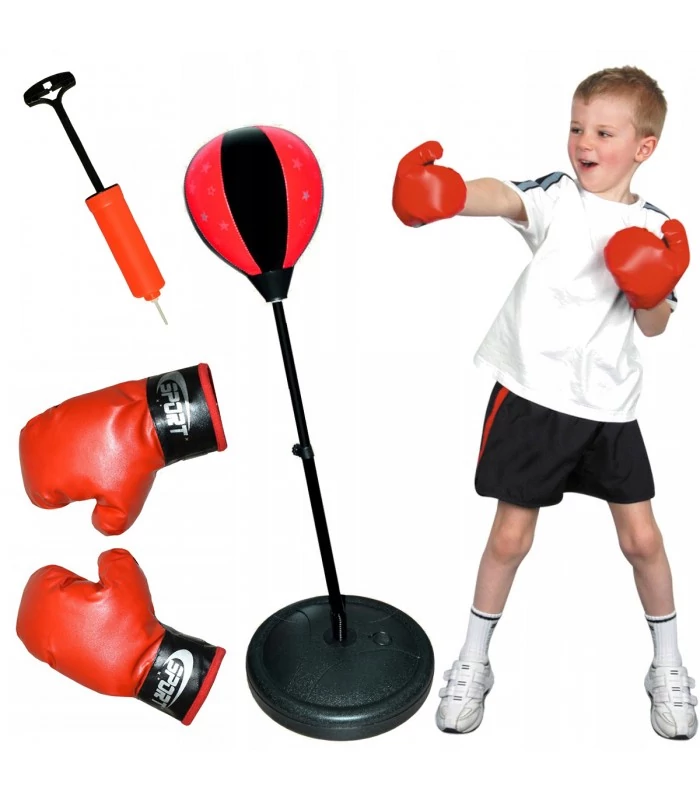 Boksz szett gyerekeknek (zsák, kesztyű és pumpa), 70-104 cm