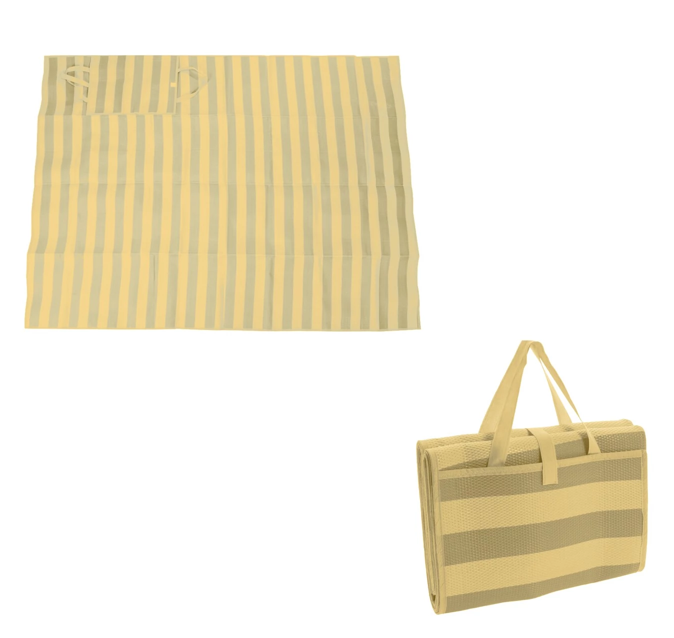 Nagyméretű Retro strand és piknik takaró, 200 x 150 cm - sárga