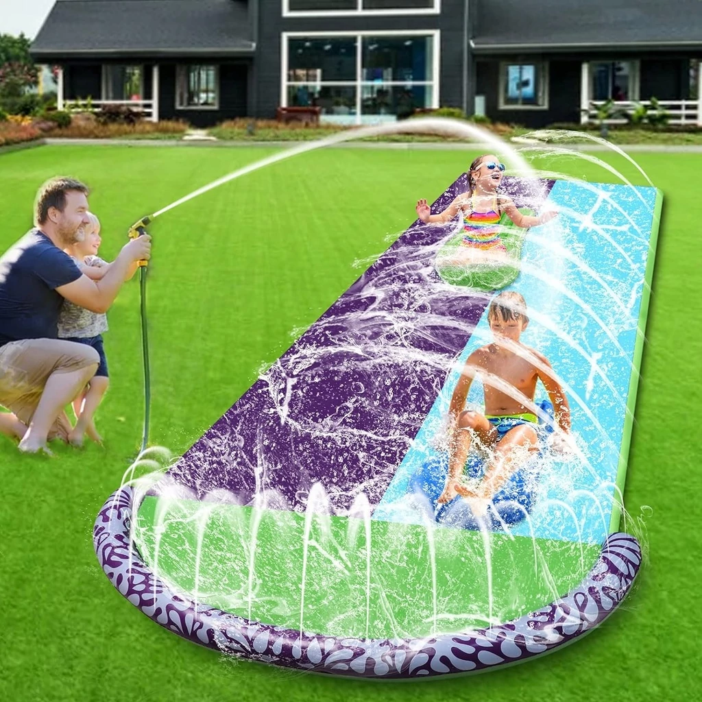 Otthoni szabadtéri Dupla Vízi csúszó szőnyeg, 4,8 m x 145 cm