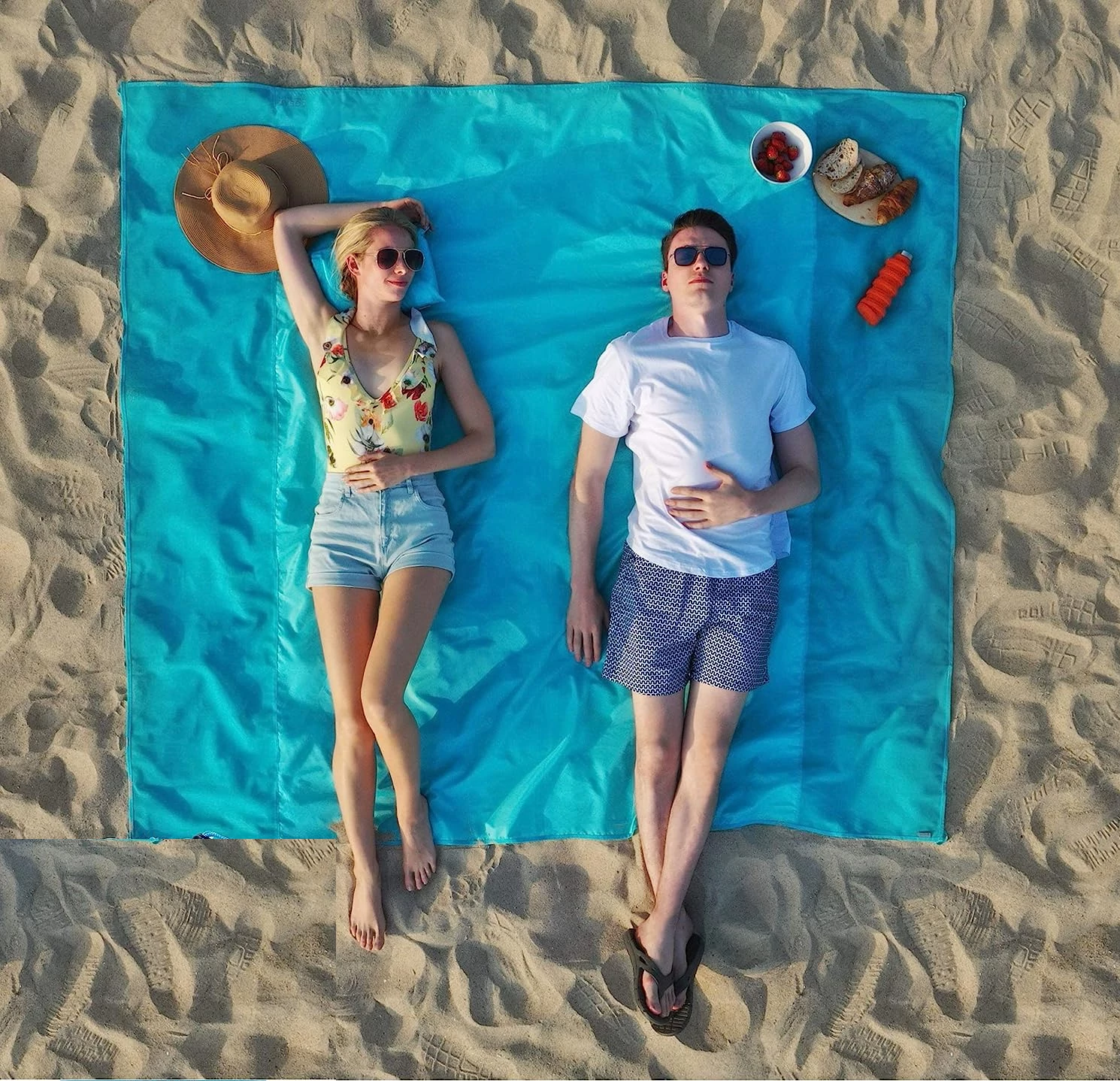 ProBeach Homokmentes strandszőnyeg, 200 x 150 cm, kék