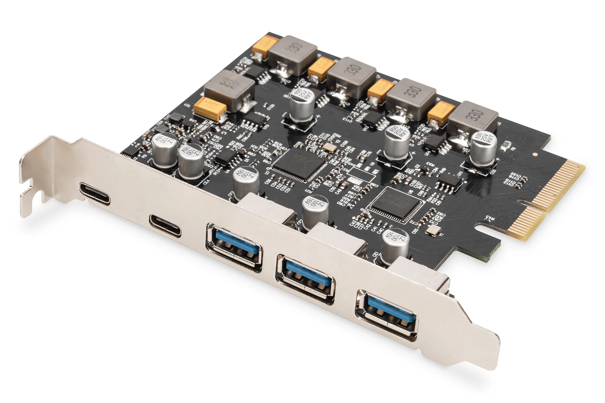 Digitus DS-30222 PCIe USB 3.2 Gen 2 C-típus bővítőkártya PC-hez