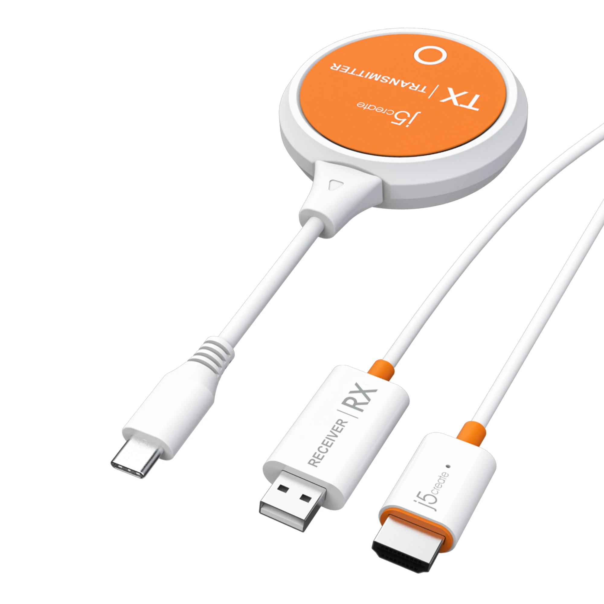 j5create JVAW62, USB C-típus, Narancssárga, Fehér, 1 A, 0 - 40 °C, -20 - 50 °C, 0 - 85%