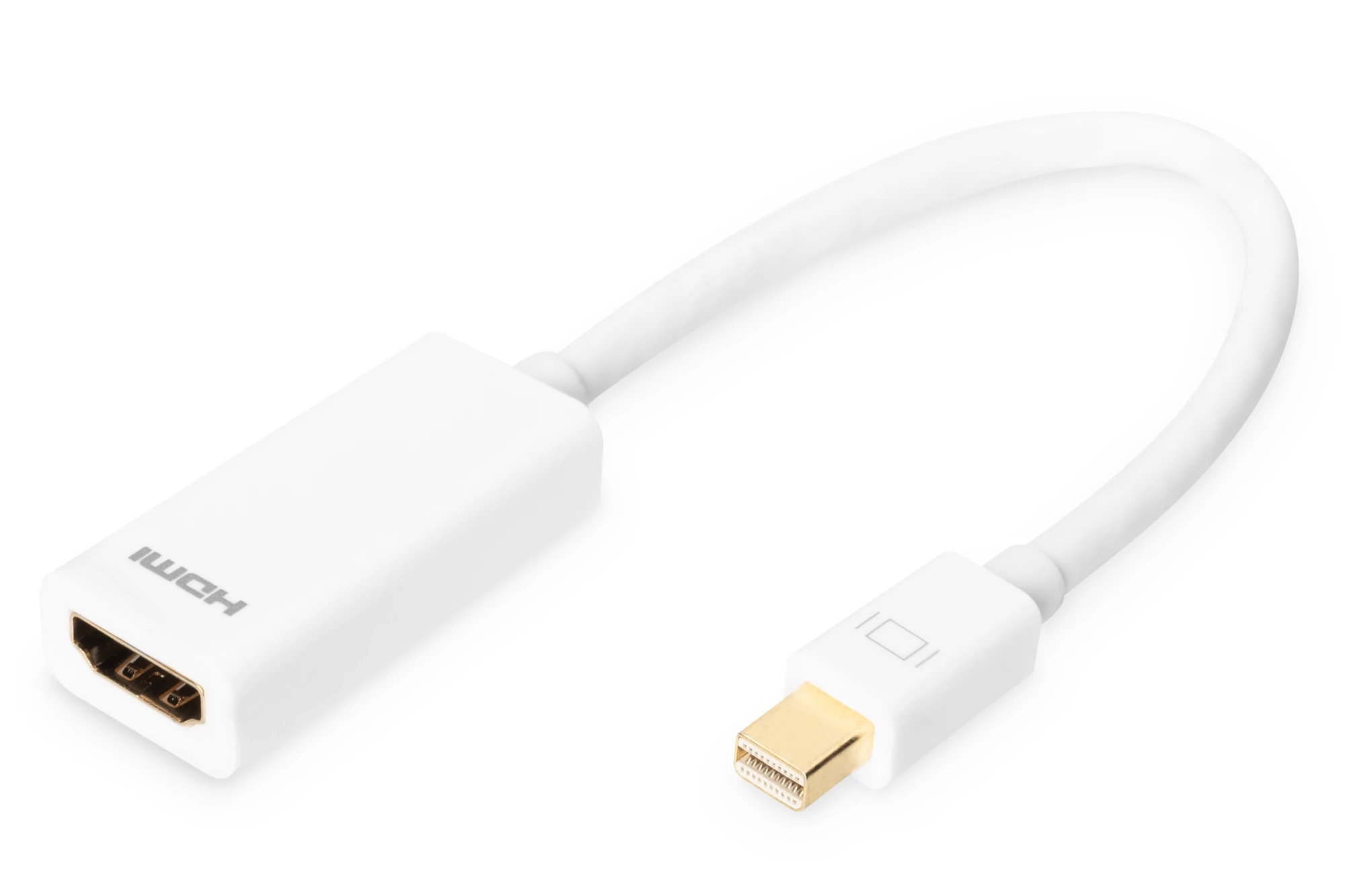 Digitus AK-340404-001-W, 0,15 M, Mini DisplayPort, HDMI, Nikkel, 1.1a, Réz