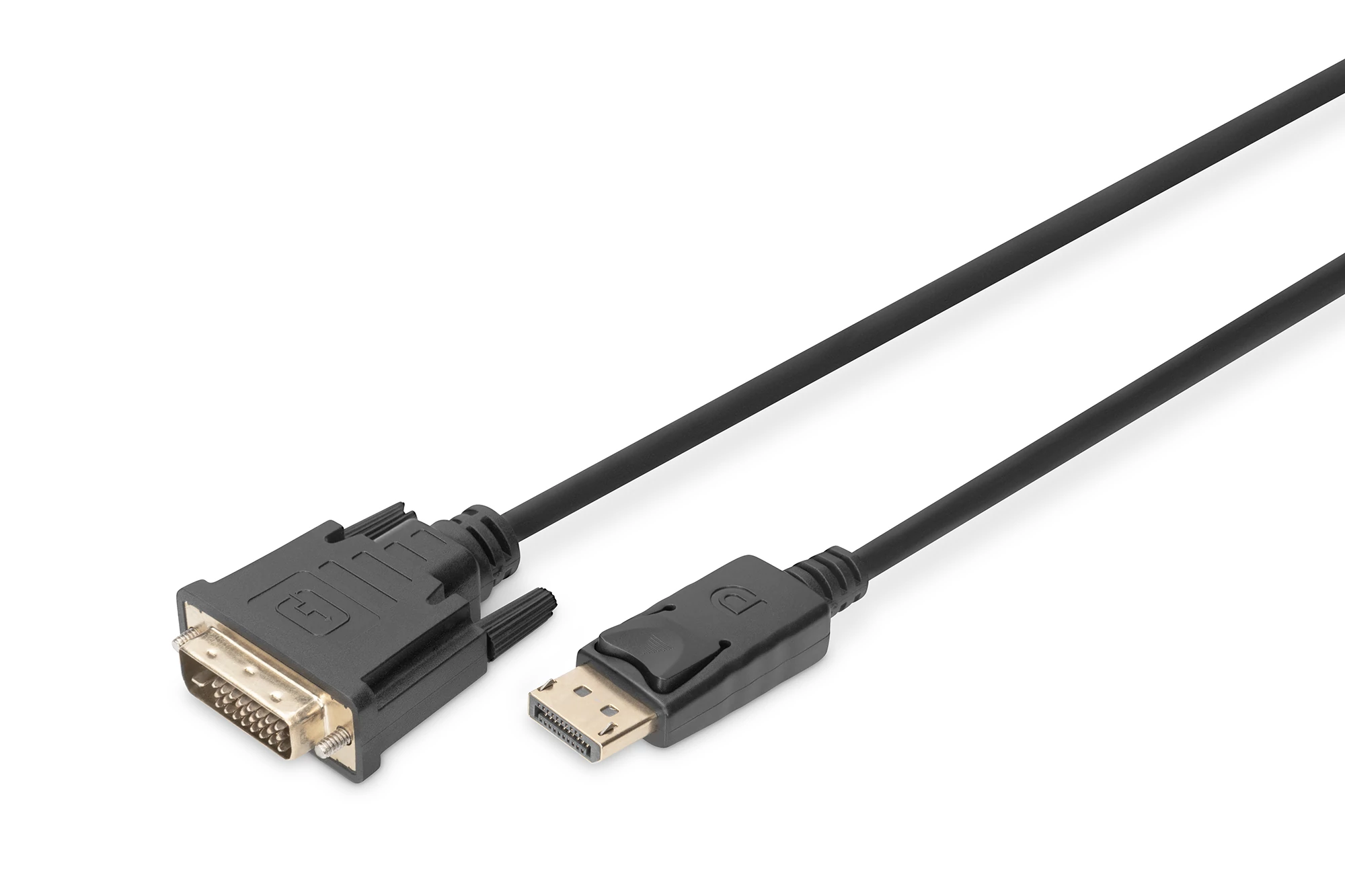 Digitus DB-340301-020-S, 2 M, DisplayPort, DVI-D, Dugó, Dugó, Nikkel