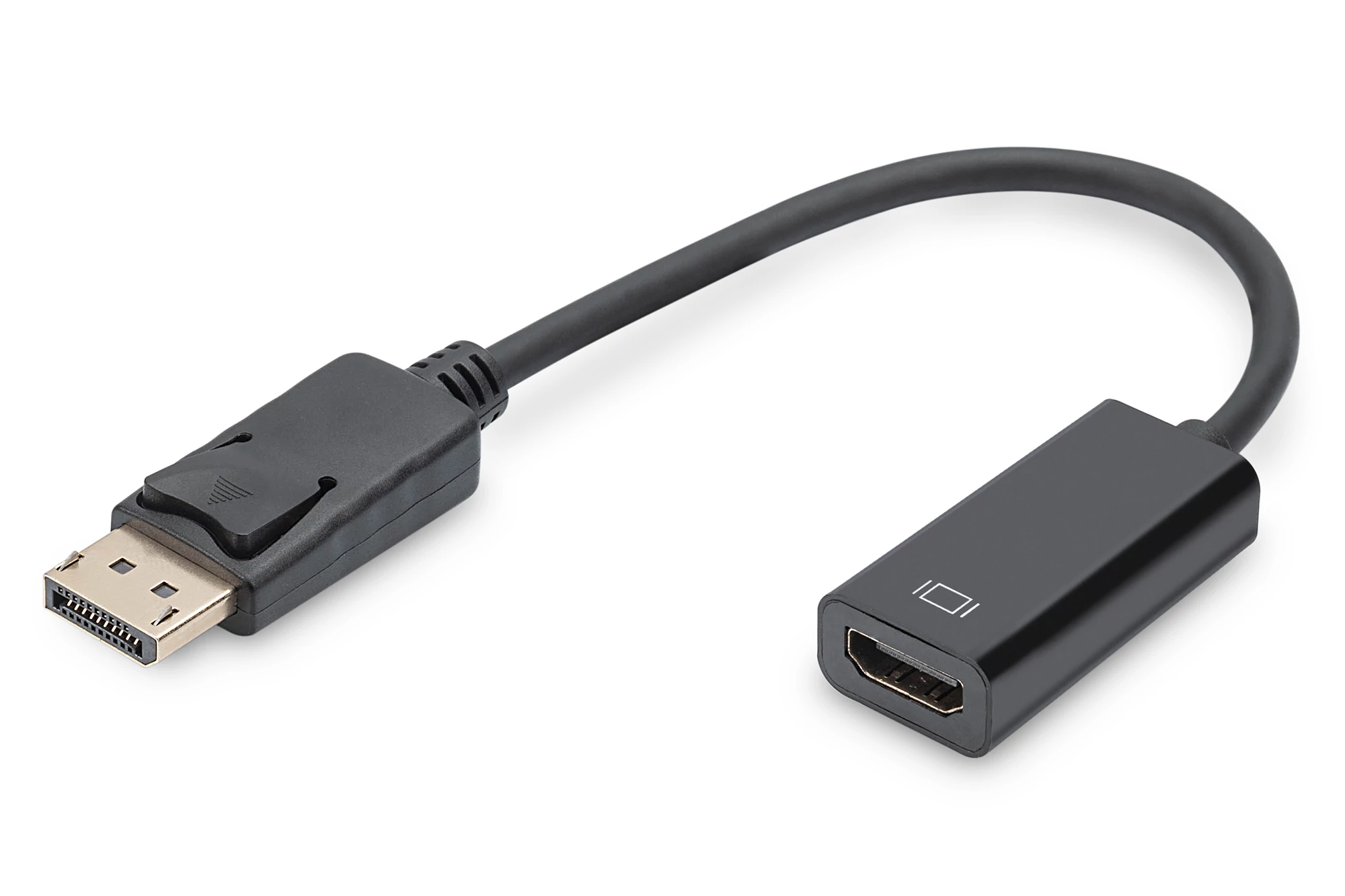 Digitus DB-340400-001-S, 0,15 M, DisplayPort, HDMI A-típus (Standard), Dugó, Aljzat, Nikkel