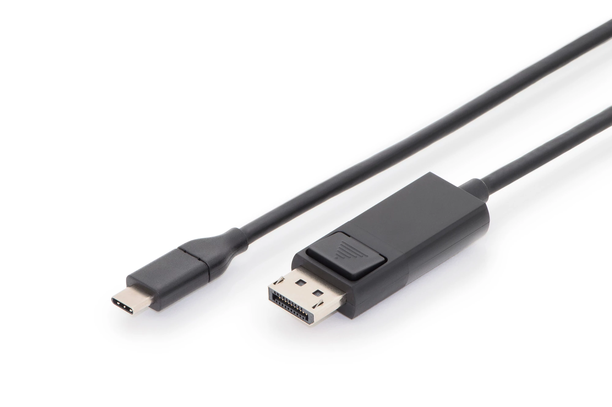Digitus AK-300333-020-S, 2 M, USB C-típus, DisplayPort, Dugó, Dugó, Egyenes