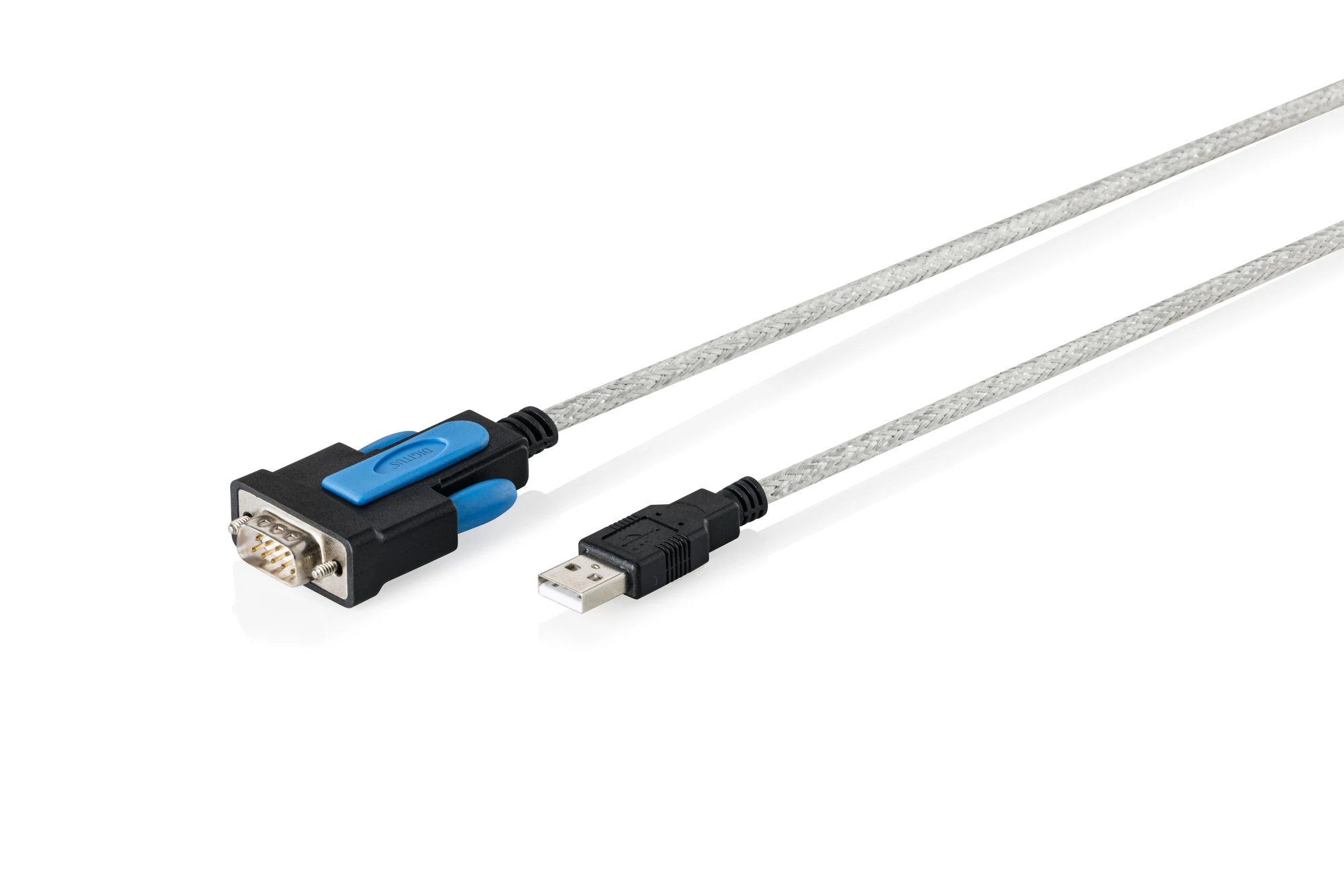 Digitus DA-70170, Átlátszó, 1,8 M, USB A típus, RS-232, Dugó, Dugó