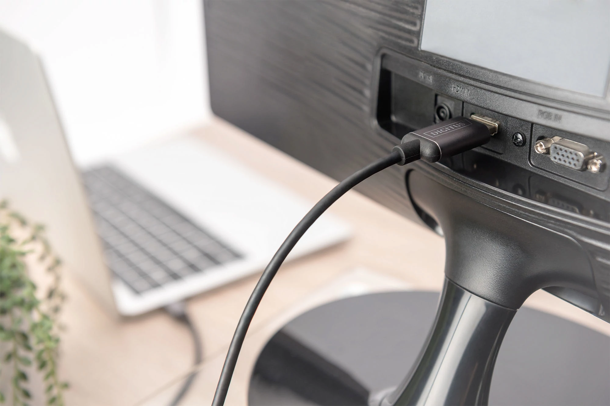 Digitus DA-70821, 1,8 M, USB C-típus, HDMI A-típus (Standard), Dugó, Dugó, Egyenes