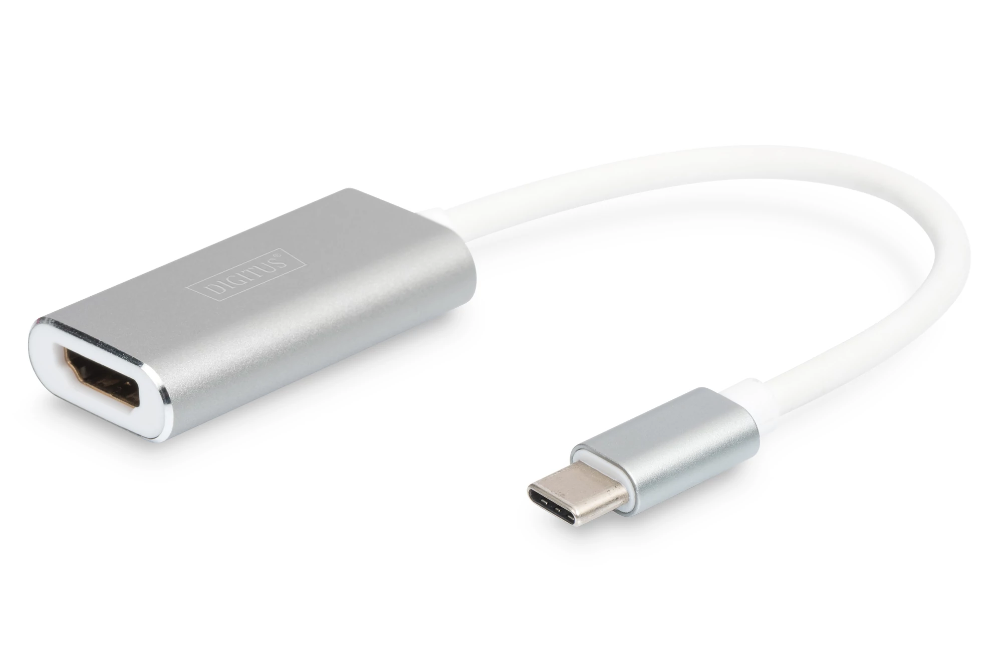 Digitus DA-70836, 0,2 M, USB C-típus, HDMI, Dugó, Aljzat, USB