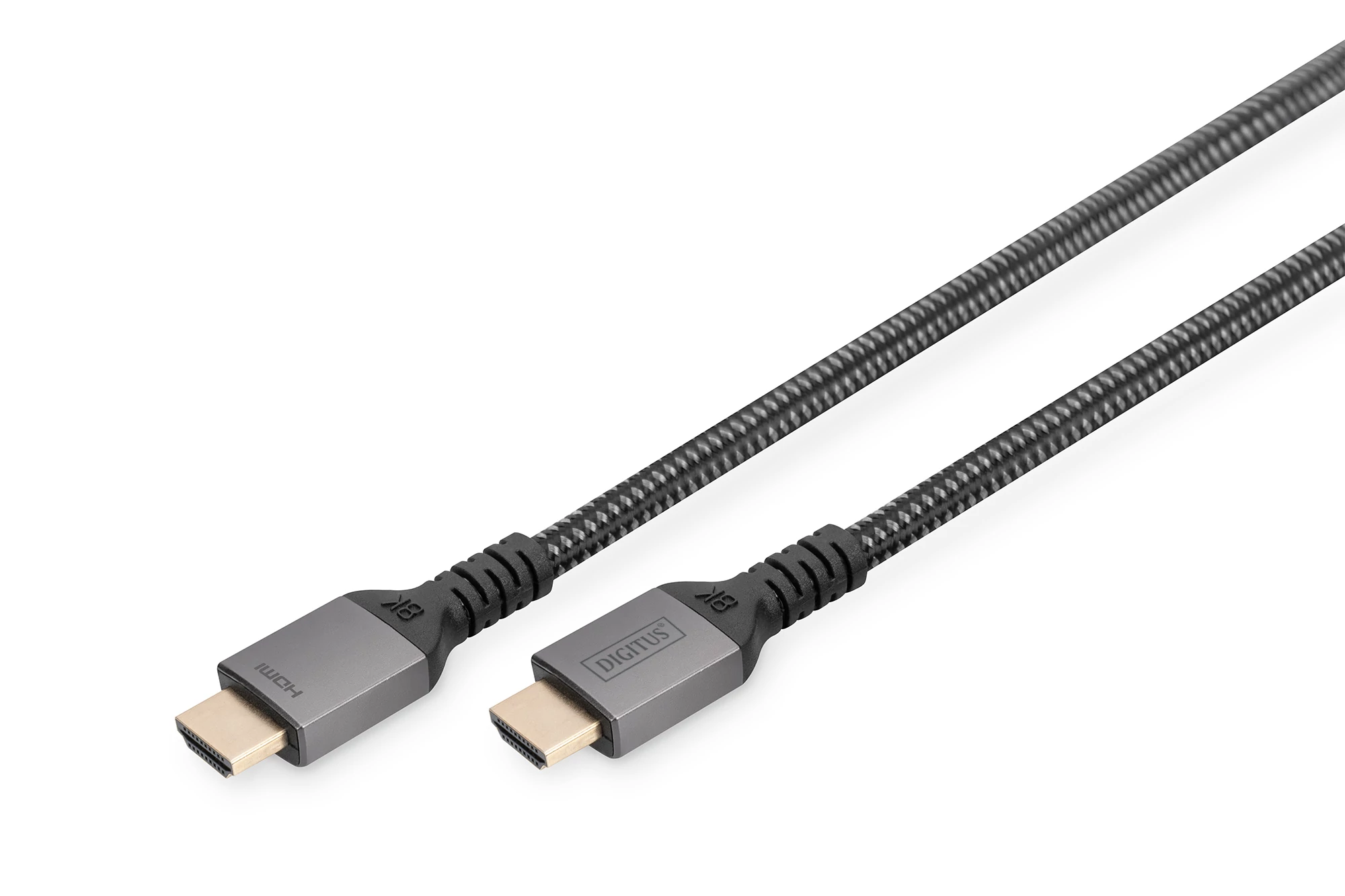 Digitus DB-330200-020-S, 2 M, HDMI A-típus (Standard), HDMI A-típus (Standard), 7680 x 4320 pixelek, 3D, Fekete